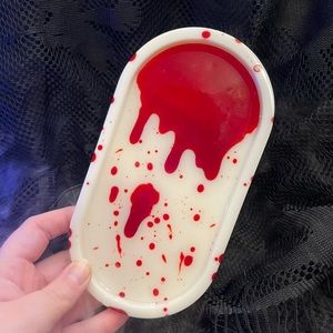 Blood Drip Halloween Decor Resin Tray